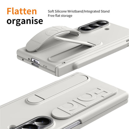 For Samsung Galaxy Z Fold8 Ultra Case Kickstand Wristband Hard PC Phone Cover with Pen Slot / Stylus
