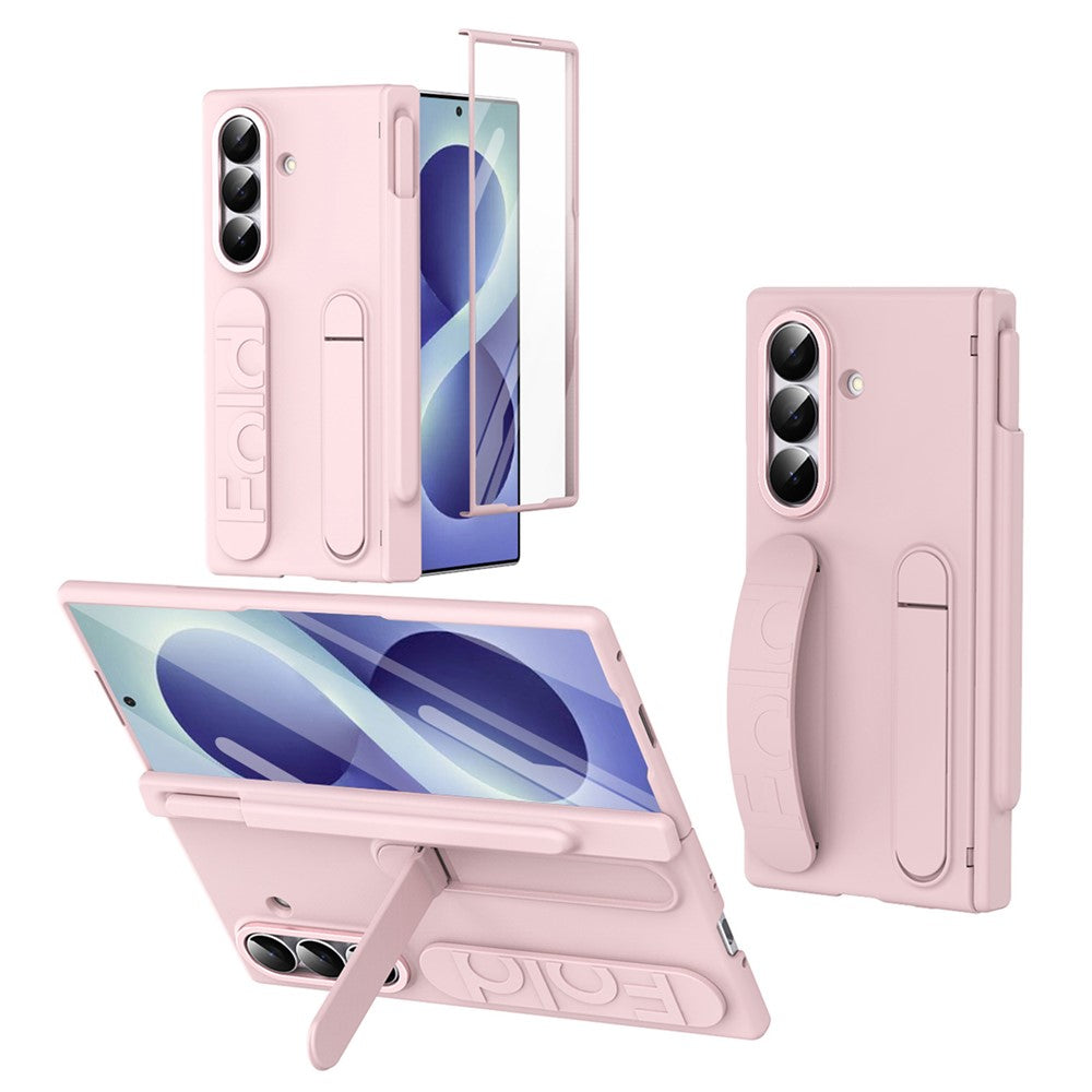 For Samsung Galaxy Z Fold8 Ultra Case Kickstand Wristband Hard PC Phone Cover with Pen Slot / Stylus