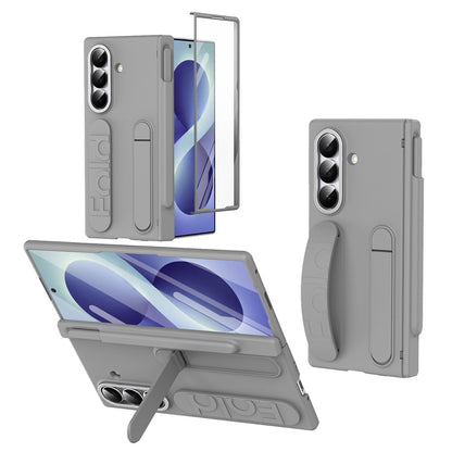 For Samsung Galaxy Z Fold8 Ultra Case Kickstand Wristband Hard PC Phone Cover with Pen Slot / Stylus