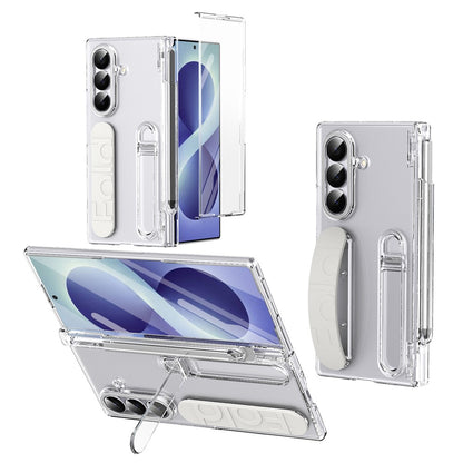 For Samsung Galaxy Z Fold8 Ultra Case Kickstand Wristband Hard PC Phone Cover with Pen Slot / Stylus