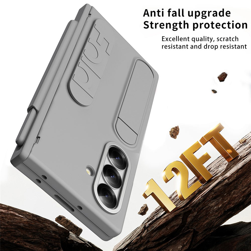 For Samsung Galaxy Z Fold8 Ultra Case Card Slot Kickstand Wristband Hard PC Phone Cover with Tempered Glass Film / Stylus