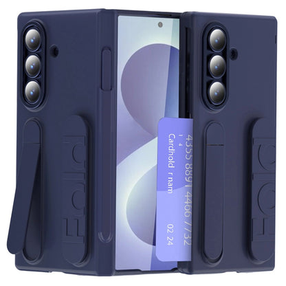 For Samsung Galaxy Z Fold8 Ultra Case Card Slot Kickstand Wristband Hard PC Phone Cover with Tempered Glass Film / Stylus