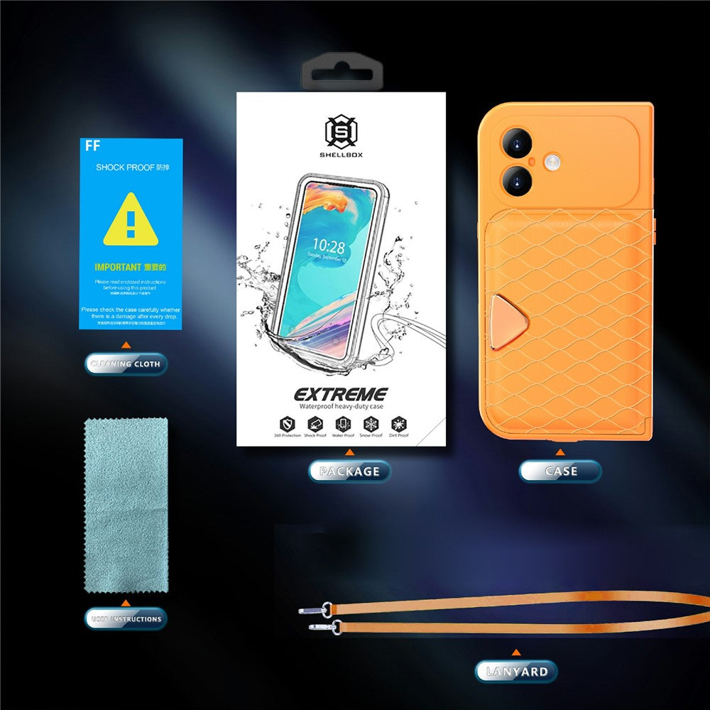 SHELLBOX for iPhone 17 Waterproof Case IP68 2m Shockproof Phone Cover with Strap