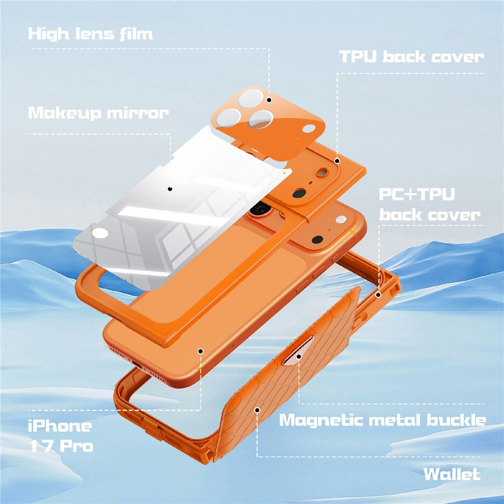 SHELLBOX for iPhone 17 Pro Waterproof Case IP68 2m Shockproof Phone Cover with Strap