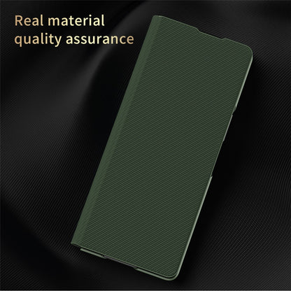 For Samsung Galaxy Z Fold8 Ultra Case Aramid Fiber Texture Leather + PC Stand Phone Cover