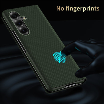 For Samsung Galaxy Z Fold8 Ultra Case Aramid Fiber Texture Leather + PC Stand Phone Cover