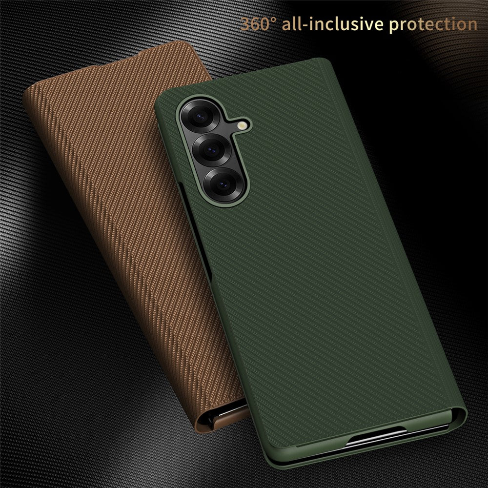 For Samsung Galaxy Z Fold8 Ultra Case Aramid Fiber Texture Leather + PC Stand Phone Cover