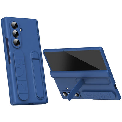 For Samsung Galaxy Z Fold8 Ultra Case Kickstand Wristband PC Phone Protective Cover with Tempered Glass Screen Protector