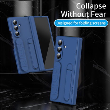 For Samsung Galaxy Z Fold8 Ultra Case Kickstand Wristband PC Phone Protective Cover with Tempered Glass Screen Protector