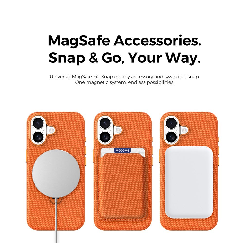 For iPhone 17 Case Magnetic Rotating Kickstand Tech Fabric TPU Protective Cover