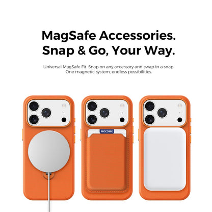 For iPhone 17 Pro Case Magnetic Rotating Kickstand Tech Fabric TPU Protective Cover