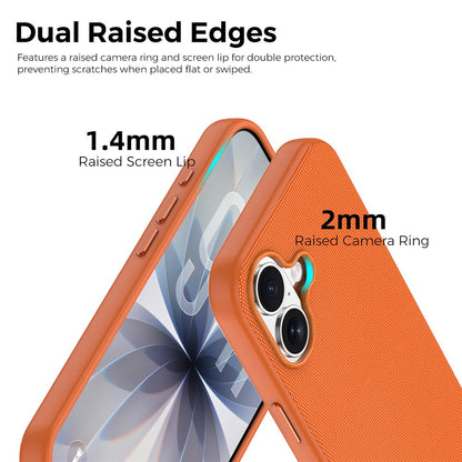 For iPhone 17 Magnetic Case Tech Fabric Coated TPU + PC Anti-Drop Phone Cover