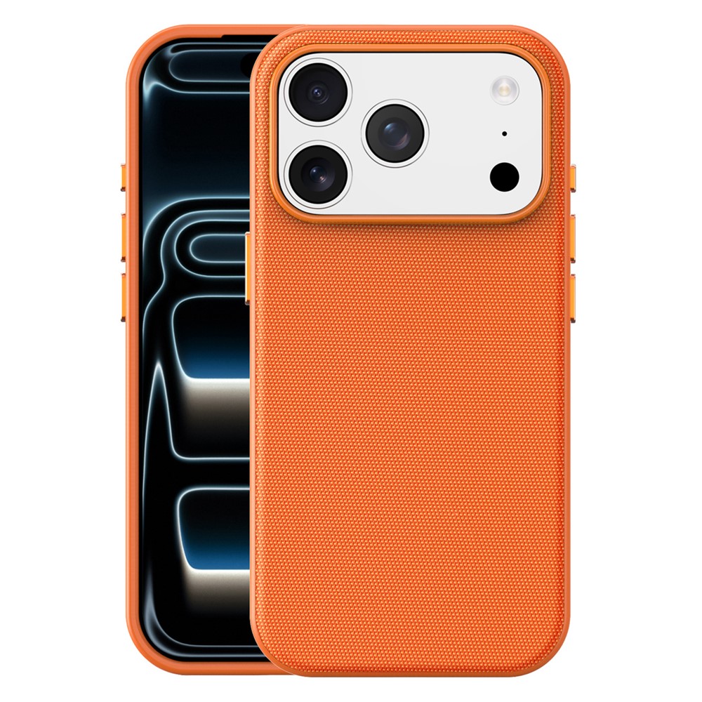For iPhone 17 Pro Magnetic Case Tech Fabric Coated TPU + PC Anti-Drop Phone Cover