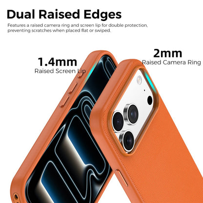 For iPhone 17 Pro Magnetic Case Tech Fabric Coated TPU + PC Anti-Drop Phone Cover