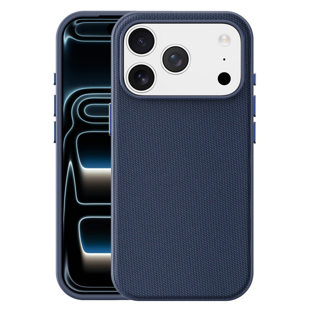 For iPhone 17 Pro Magnetic Case Tech Fabric Coated TPU + PC Anti-Drop Phone Cover