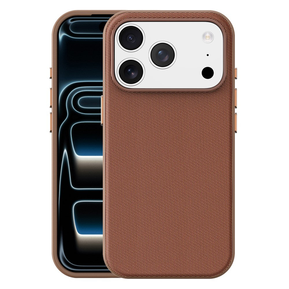 For iPhone 17 Pro Magnetic Case Tech Fabric Coated TPU + PC Anti-Drop Phone Cover