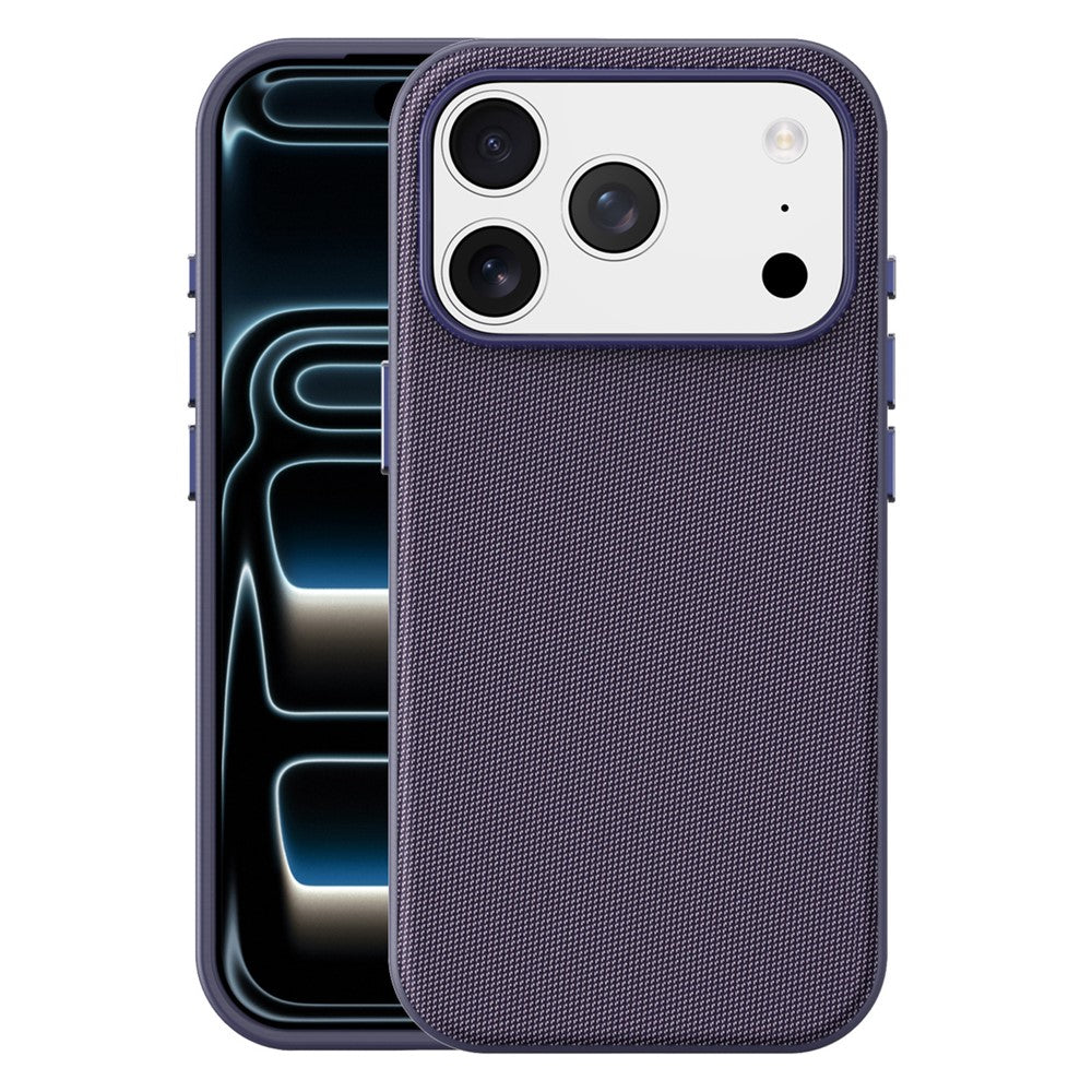 For iPhone 17 Pro Magnetic Case Tech Fabric Coated TPU + PC Anti-Drop Phone Cover