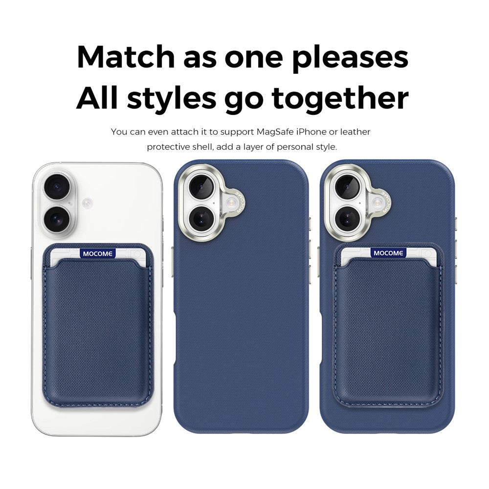 For iPhone 17 Magnetic Case Fine Grid Texture Leather Back Phone Cover with Detachable Card Holder