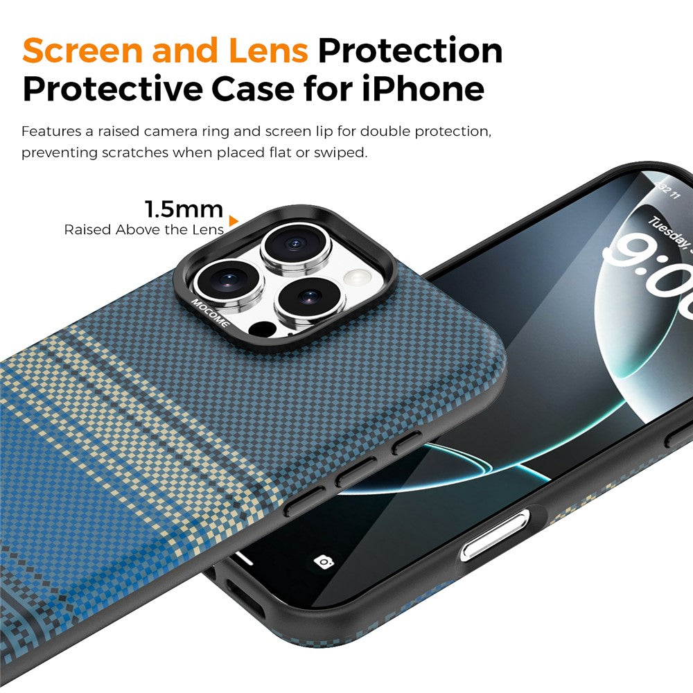 For iPhone 16 Pro Max Magnetic Case Gradient Rainbow Leather Coated TPU + PC Hybrid Shockproof Cover