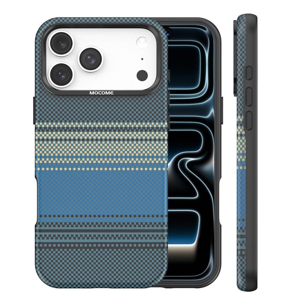 For iPhone 17 Pro Max Magnetic Case Gradient Rainbow Leather Coated TPU + PC Hybrid Shockproof Cover