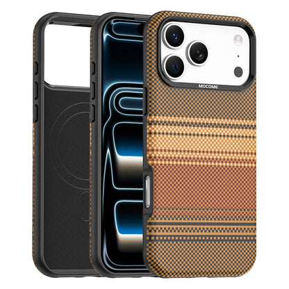 For iPhone 17 Pro Max Magnetic Case Gradient Rainbow Leather Coated TPU + PC Hybrid Shockproof Cover