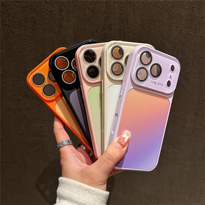 For iPhone 17 Pro Max Case Gradient TPU + PC Precise Cutout Protective Phone Cover with Lens Film