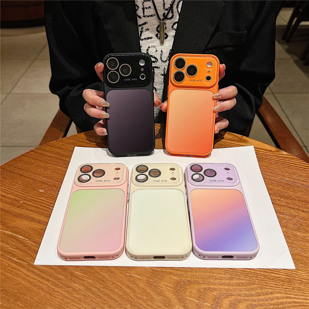 For iPhone 17 Pro Max Case Gradient TPU + PC Precise Cutout Protective Phone Cover with Lens Film