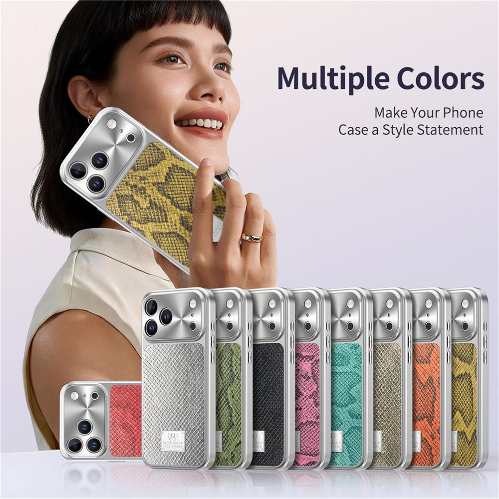 For iPhone 17 Pro Max Magnetic Case Snake Pattern Anti-Scratch PU Leather + PC + TPU Phone Cover