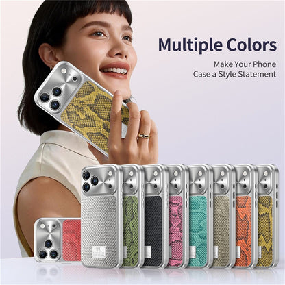 For iPhone 17 Pro Max Magnetic Case Snake Pattern Anti-Scratch PU Leather + PC + TPU Phone Cover