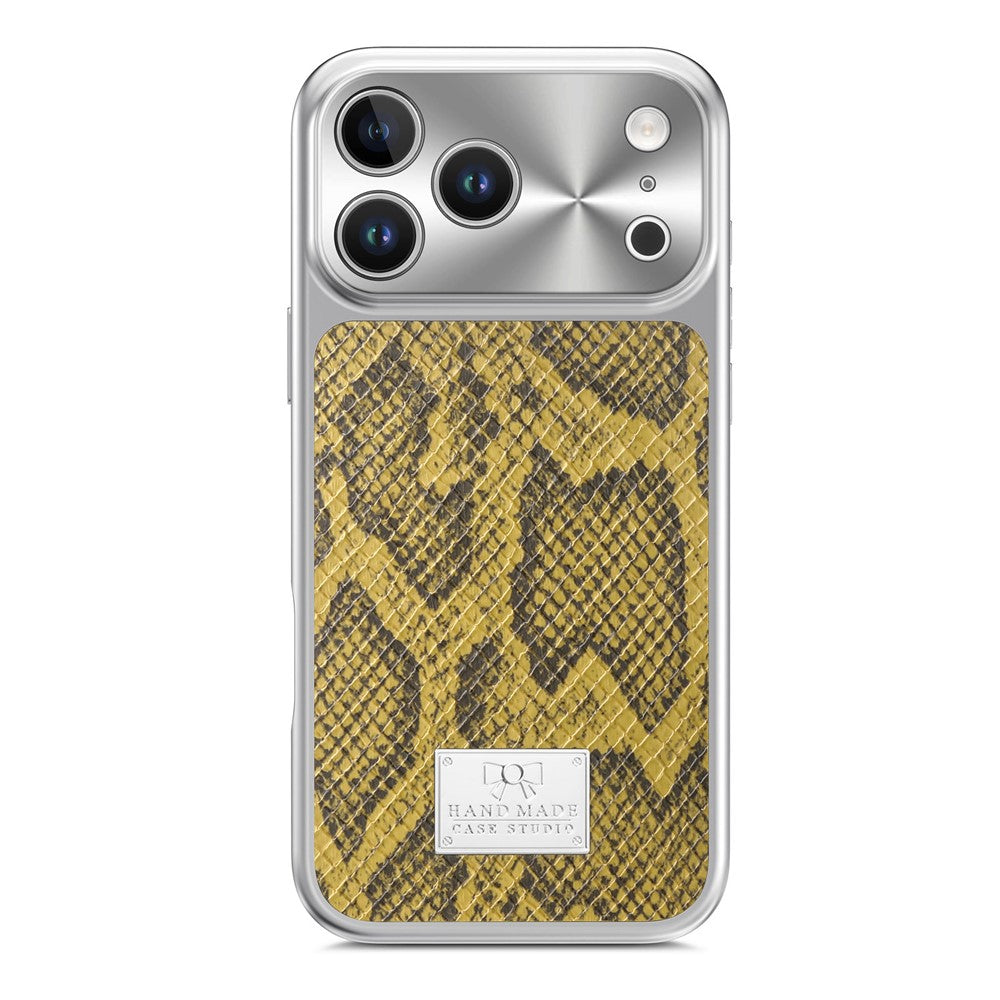 For iPhone 17 Pro Max Magnetic Case Snake Pattern Anti-Scratch PU Leather + PC + TPU Phone Cover