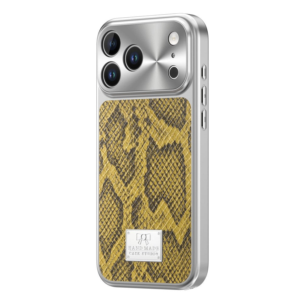 For iPhone 17 Pro Max Magnetic Case Snake Pattern Anti-Scratch PU Leather + PC + TPU Phone Cover