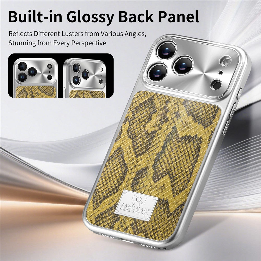 For iPhone 17 Pro Max Magnetic Case Snake Pattern Anti-Scratch PU Leather + PC + TPU Phone Cover