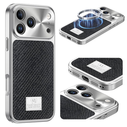 For iPhone 17 Pro Max Magnetic Case Snake Pattern Anti-Scratch PU Leather + PC + TPU Phone Cover