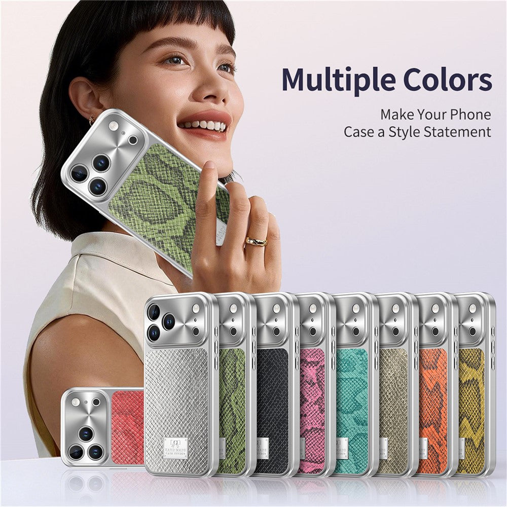For iPhone 18 Pro / 17 Pro Magnetic Case Snake Pattern Anti-Scratch PU Leather + PC + TPU Phone Cover