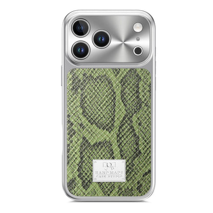 For iPhone 18 Pro / 17 Pro Magnetic Case Snake Pattern Anti-Scratch PU Leather + PC + TPU Phone Cover