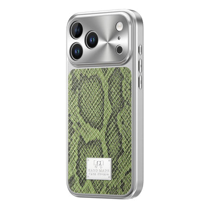 For iPhone 18 Pro / 17 Pro Magnetic Case Snake Pattern Anti-Scratch PU Leather + PC + TPU Phone Cover