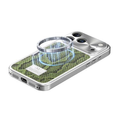 For iPhone 18 Pro / 17 Pro Magnetic Case Snake Pattern Anti-Scratch PU Leather + PC + TPU Phone Cover