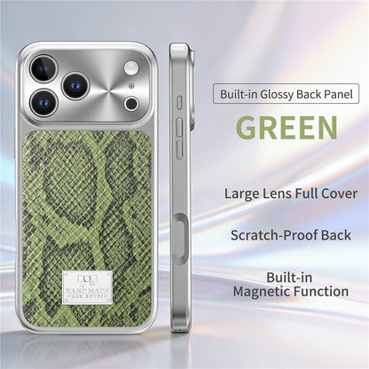 For iPhone 18 Pro / 17 Pro Magnetic Case Snake Pattern Anti-Scratch PU Leather + PC + TPU Phone Cover