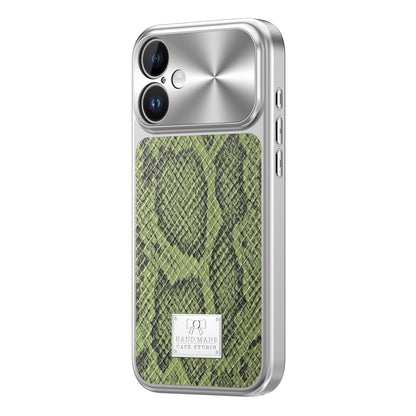 For iPhone 17 Magnetic Case Snake Pattern Anti-Scratch PU Leather + PC + TPU Phone Cover