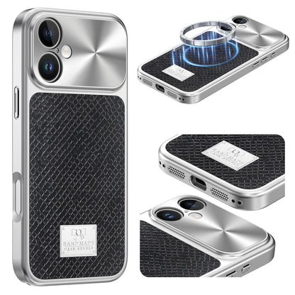 For iPhone 17 Magnetic Case Snake Pattern Anti-Scratch PU Leather + PC + TPU Phone Cover