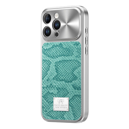 For iPhone 16 Pro Max Magnetic Case Snake Pattern Anti-Scratch PU Leather + PC + TPU Phone Cover