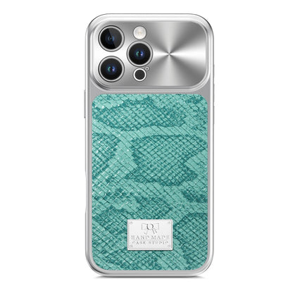For iPhone 16 Pro Max Magnetic Case Snake Pattern Anti-Scratch PU Leather + PC + TPU Phone Cover