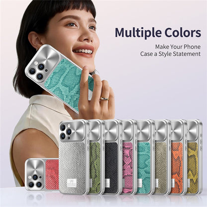 For iPhone 16 Pro Max Magnetic Case Snake Pattern Anti-Scratch PU Leather + PC + TPU Phone Cover