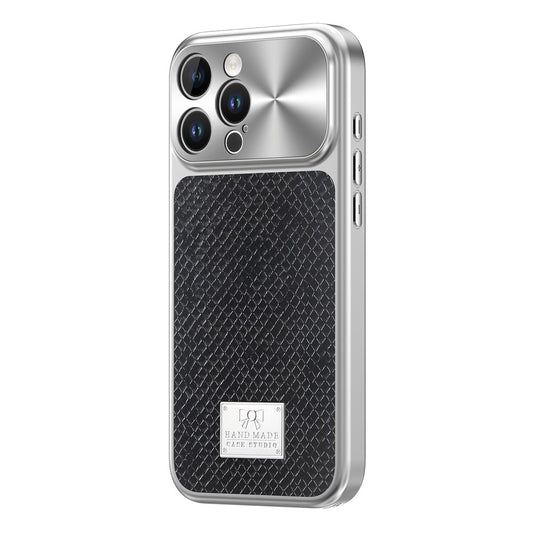 For iPhone 16 Pro Max Magnetic Case Snake Pattern Anti-Scratch PU Leather + PC + TPU Phone Cover