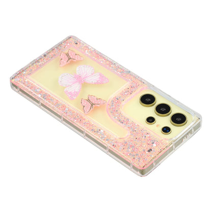 For Samsung Galaxy S25 Ultra Case DIY Butterfly Glitter Epoxy Soft TPU Phone Back Cover