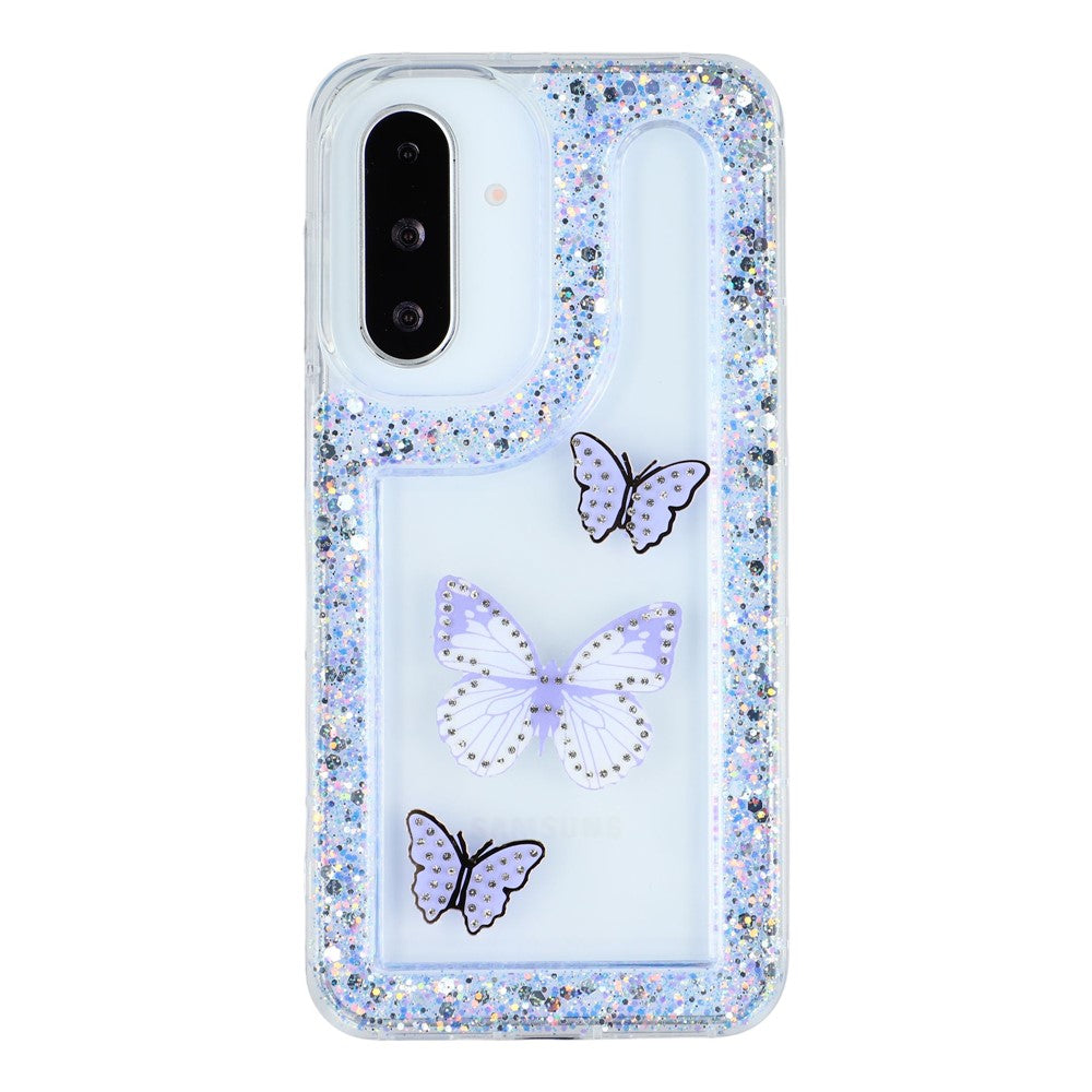 For Samsung Galaxy S26+ Case DIY Butterfly Glitter Epoxy Soft TPU Phone Back Cover