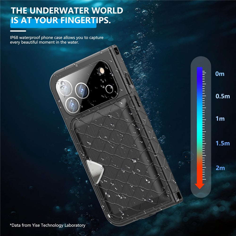SHELLBOX for iPhone 17 Pro Max Waterproof Case IP68 2m Shockproof Phone Cover with Strap