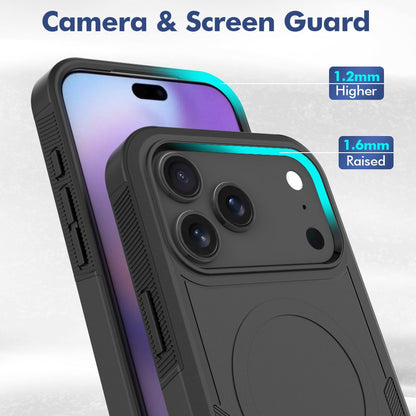 For iPhone 17 Pro Max Magnetic Case Dual Layer PC TPU Shockproof Phone Cover