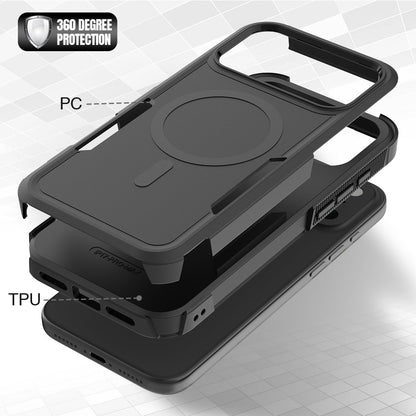 For iPhone 17 Pro Max Magnetic Case Dual Layer PC TPU Shockproof Phone Cover