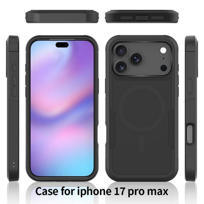 For iPhone 17 Pro Max Magnetic Case Dual Layer PC TPU Shockproof Phone Cover